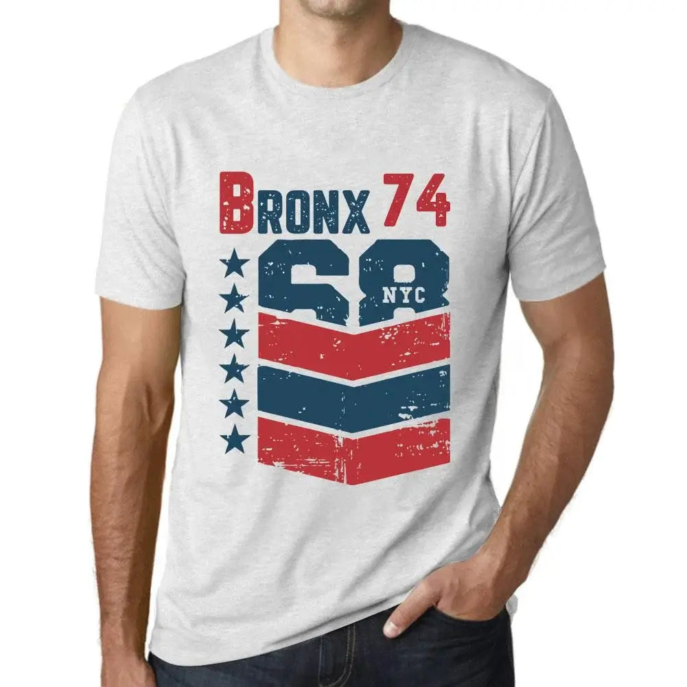 Men's Graphic T-Shirt Bronx 74 74th Birthday Anniversary 74 Year Old Gift 1950 Vintage Eco-Friendly Short Sleeve Novelty Tee