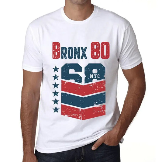 Men's Graphic T-Shirt Bronx 80 80th Birthday Anniversary 80 Year Old Gift 1944 Vintage Eco-Friendly Short Sleeve Novelty Tee