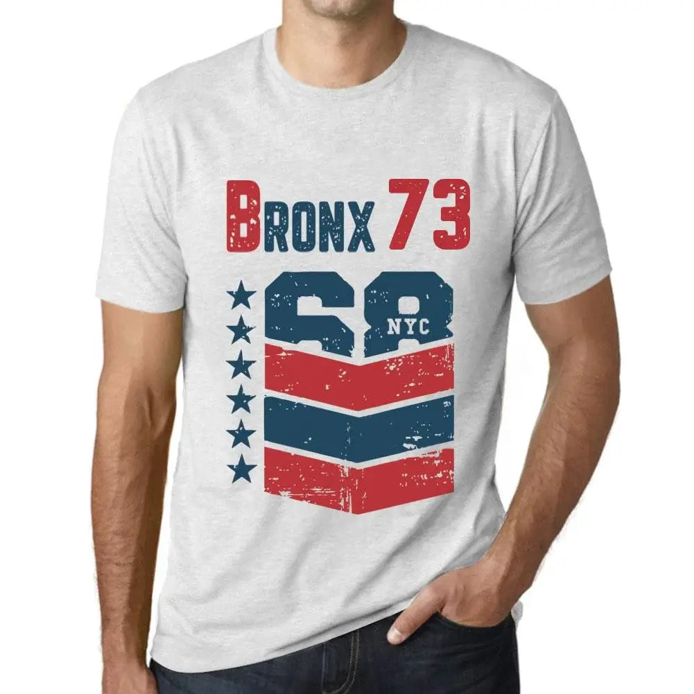 Men's Graphic T-Shirt Bronx 73 73rd Birthday Anniversary 73 Year Old Gift 1951 Vintage Eco-Friendly Short Sleeve Novelty Tee