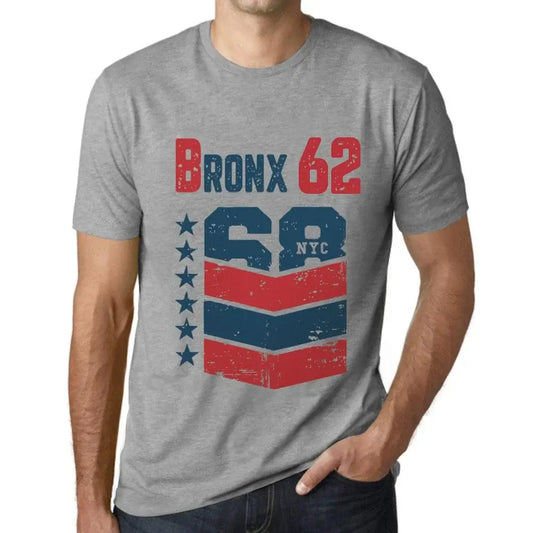 Men's Graphic T-Shirt Bronx 62 62nd Birthday Anniversary 62 Year Old Gift 1962 Vintage Eco-Friendly Short Sleeve Novelty Tee