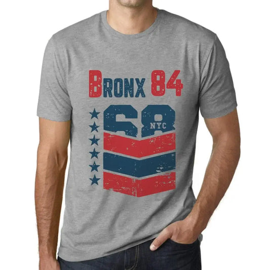 Men's Graphic T-Shirt Bronx 84 84th Birthday Anniversary 84 Year Old Gift 1940 Vintage Eco-Friendly Short Sleeve Novelty Tee