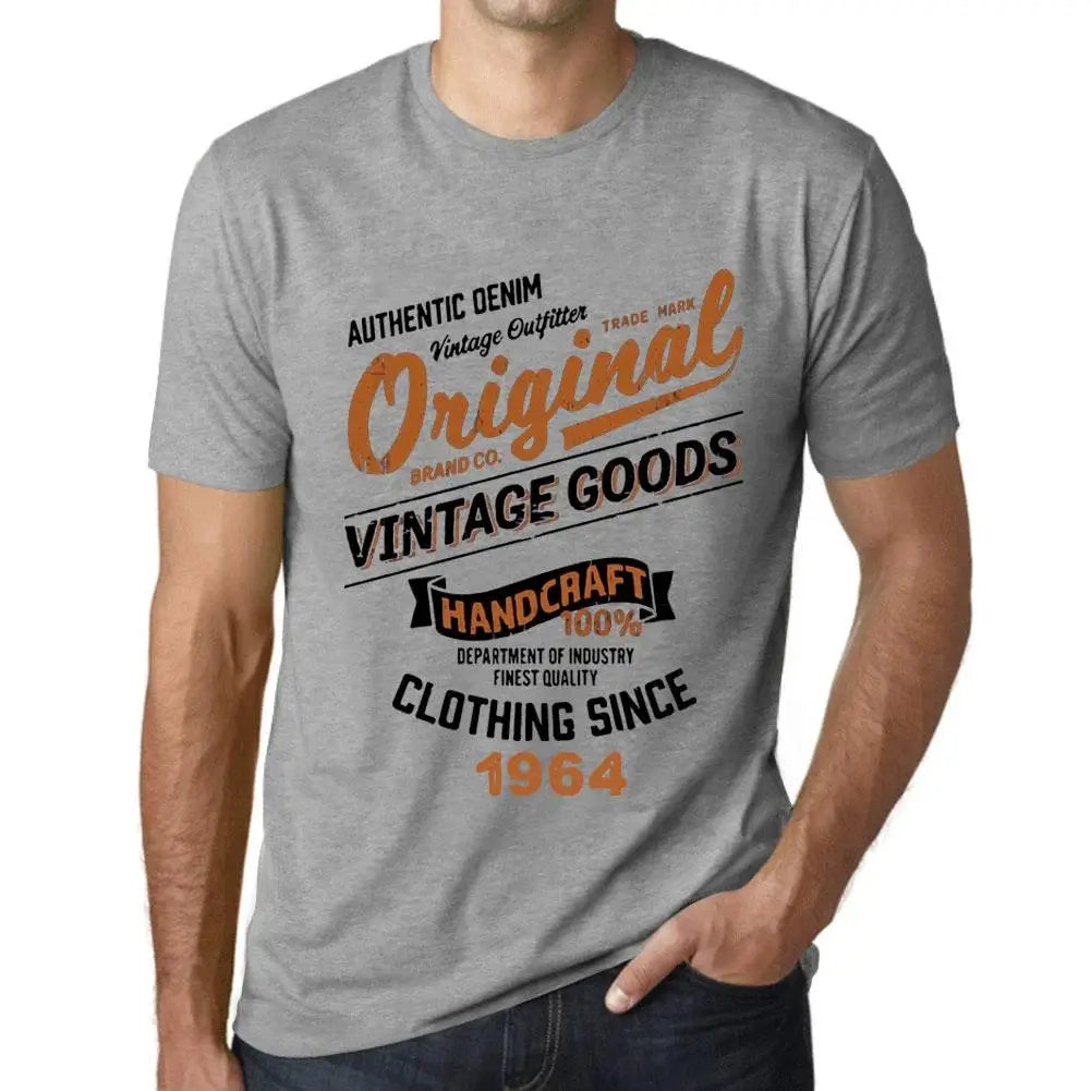 Men's Graphic T-Shirt Original Vintage Clothing Since 1964 60th Birthday Anniversary 60 Year Old Gift 1964 Vintage Eco-Friendly Short Sleeve Novelty Tee