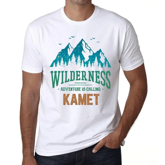 Men's Graphic T-Shirt Wilderness, Adventure Is Calling Kamet Eco-Friendly Limited Edition Short Sleeve Tee-Shirt Vintage Birthday Gift Novelty