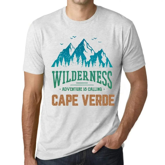 Men's Graphic T-Shirt Wilderness, Adventure Is Calling Cape Verde Eco-Friendly Limited Edition Short Sleeve Tee-Shirt Vintage Birthday Gift Novelty