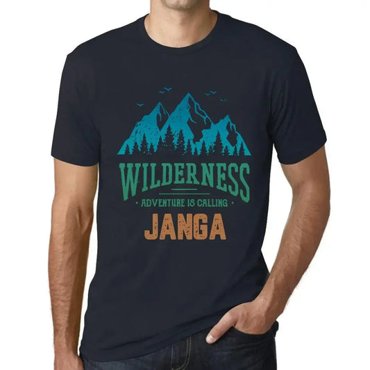 Men's Graphic T-Shirt Wilderness, Adventure Is Calling Janga Eco-Friendly Limited Edition Short Sleeve Tee-Shirt Vintage Birthday Gift Novelty