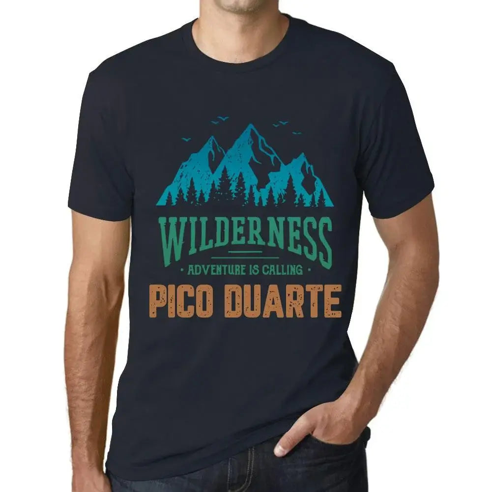 Men's Graphic T-Shirt Wilderness, Adventure Is Calling Pico Duarte Eco-Friendly Limited Edition Short Sleeve Tee-Shirt Vintage Birthday Gift Novelty