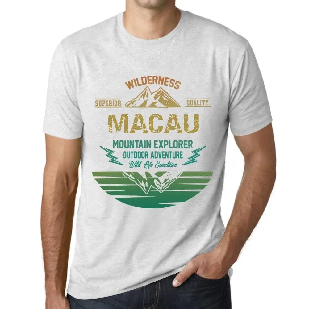 Men's Graphic T-Shirt Outdoor Adventure, Wilderness, Mountain Explorer Macau Eco-Friendly Limited Edition Short Sleeve Tee-Shirt Vintage Birthday Gift Novelty