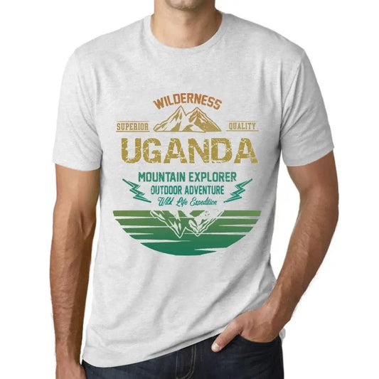 Men's Graphic T-Shirt Outdoor Adventure, Wilderness, Mountain Explorer Uganda Eco-Friendly Limited Edition Short Sleeve Tee-Shirt Vintage Birthday Gift Novelty