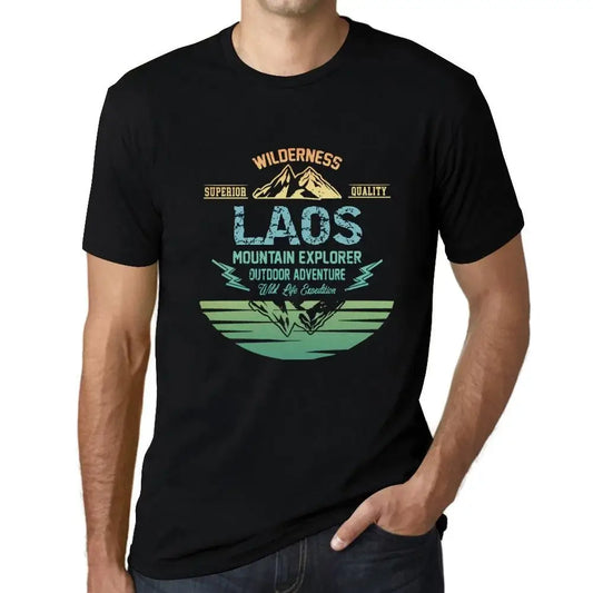 Men's Graphic T-Shirt Outdoor Adventure, Wilderness, Mountain Explorer Laos Eco-Friendly Limited Edition Short Sleeve Tee-Shirt Vintage Birthday Gift Novelty