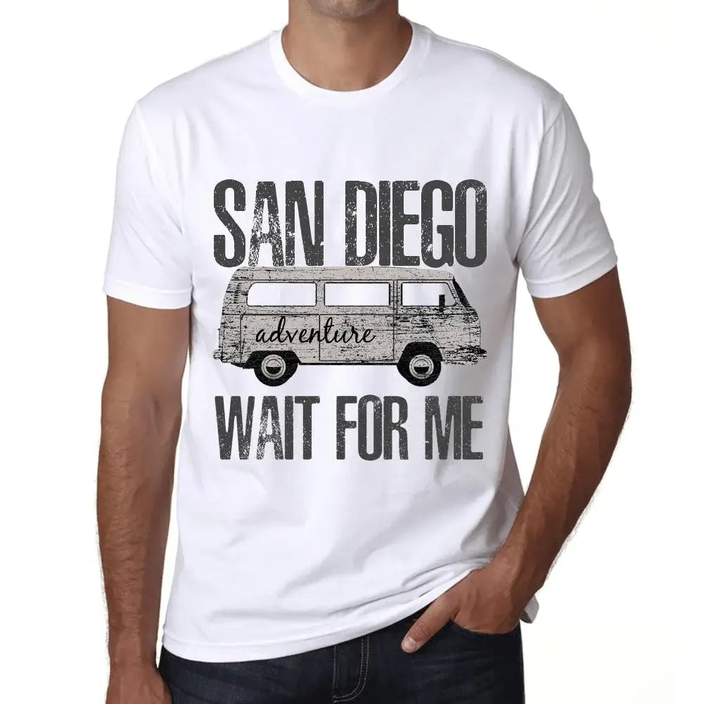 Men's Graphic T-Shirt Adventure Wait For Me In San Diego Eco-Friendly Limited Edition Short Sleeve Tee-Shirt Vintage Birthday Gift Novelty