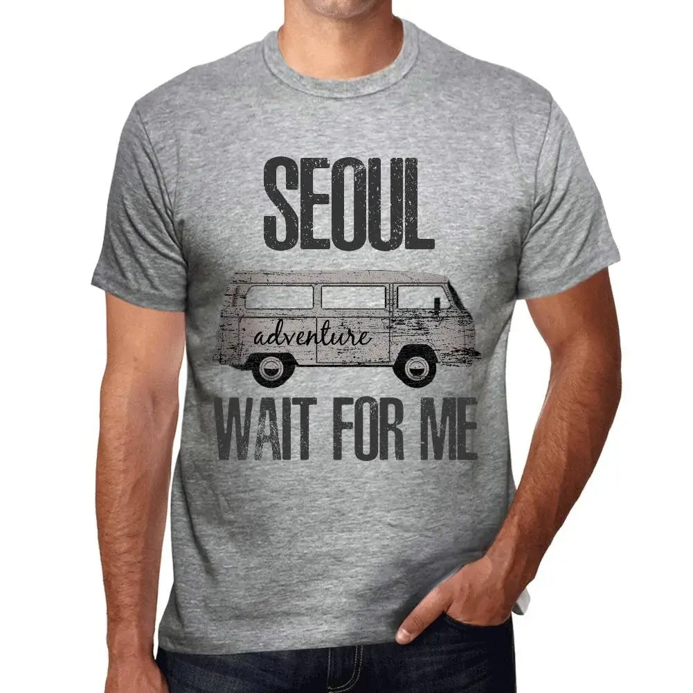 Men's Graphic T-Shirt Adventure Wait For Me In Seoul Eco-Friendly Limited Edition Short Sleeve Tee-Shirt Vintage Birthday Gift Novelty