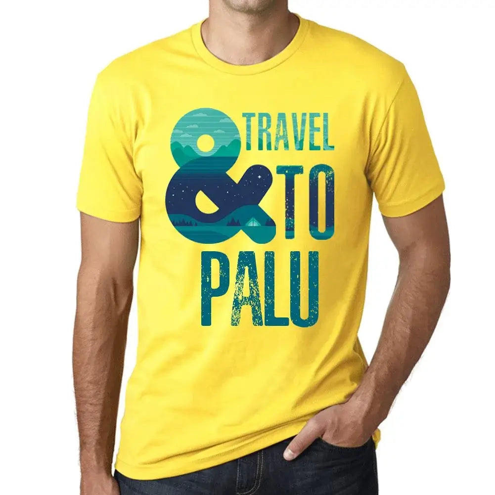 Men's Graphic T-Shirt And Travel To Palu Eco-Friendly Limited Edition Short Sleeve Tee-Shirt Vintage Birthday Gift Novelty