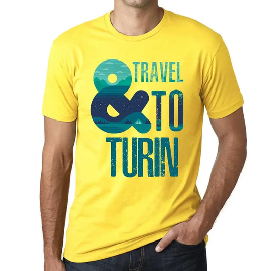 Men's Graphic T-Shirt And Travel To Turin Eco-Friendly Limited Edition Short Sleeve Tee-Shirt Vintage Birthday Gift Novelty