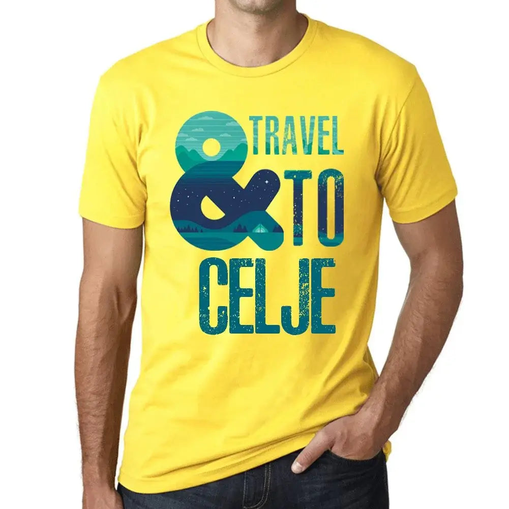 Men's Graphic T-Shirt And Travel To Celje Eco-Friendly Limited Edition Short Sleeve Tee-Shirt Vintage Birthday Gift Novelty