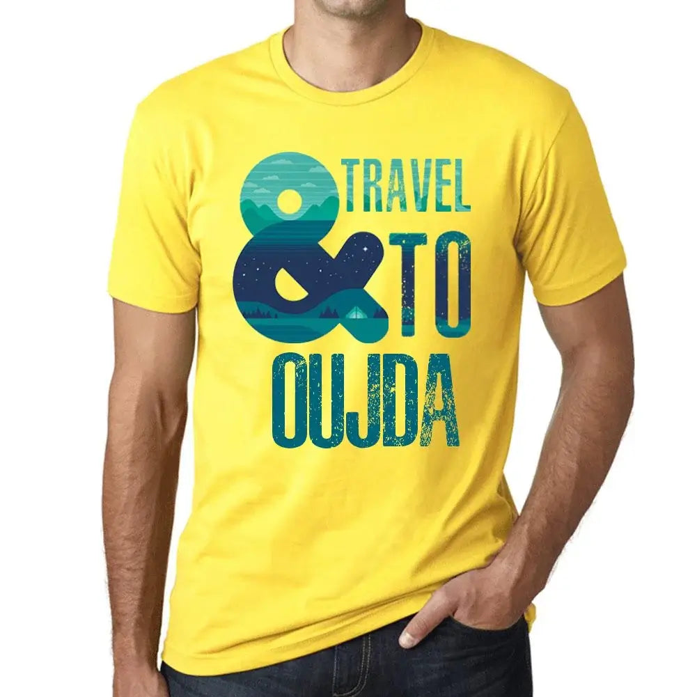 Men's Graphic T-Shirt And Travel To Oujda Eco-Friendly Limited Edition Short Sleeve Tee-Shirt Vintage Birthday Gift Novelty