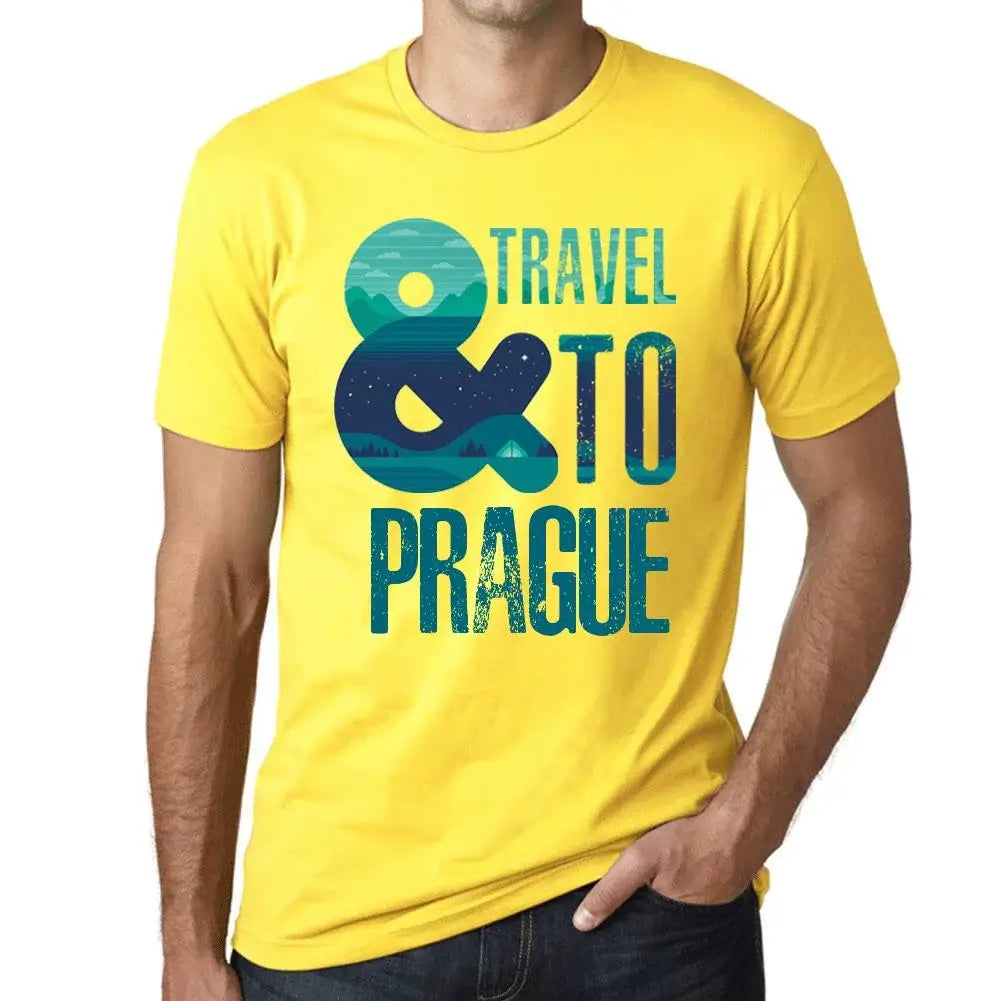 Men's Graphic T-Shirt And Travel To Prague Eco-Friendly Limited Edition Short Sleeve Tee-Shirt Vintage Birthday Gift Novelty