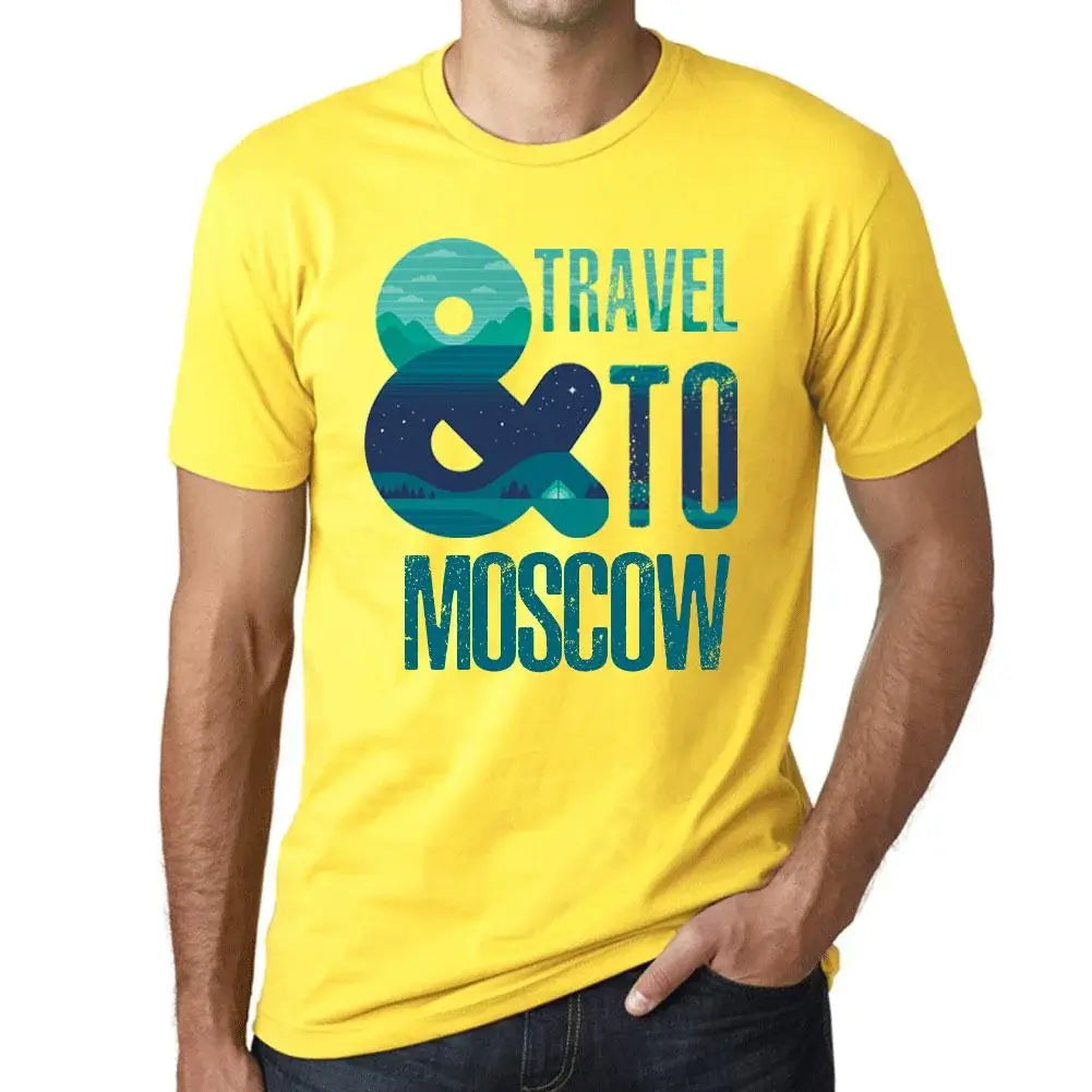 Men's Graphic T-Shirt And Travel To Moscow Eco-Friendly Limited Edition Short Sleeve Tee-Shirt Vintage Birthday Gift Novelty