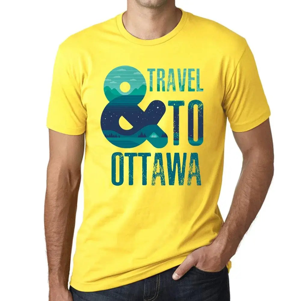 Men's Graphic T-Shirt And Travel To Ottawa Eco-Friendly Limited Edition Short Sleeve Tee-Shirt Vintage Birthday Gift Novelty