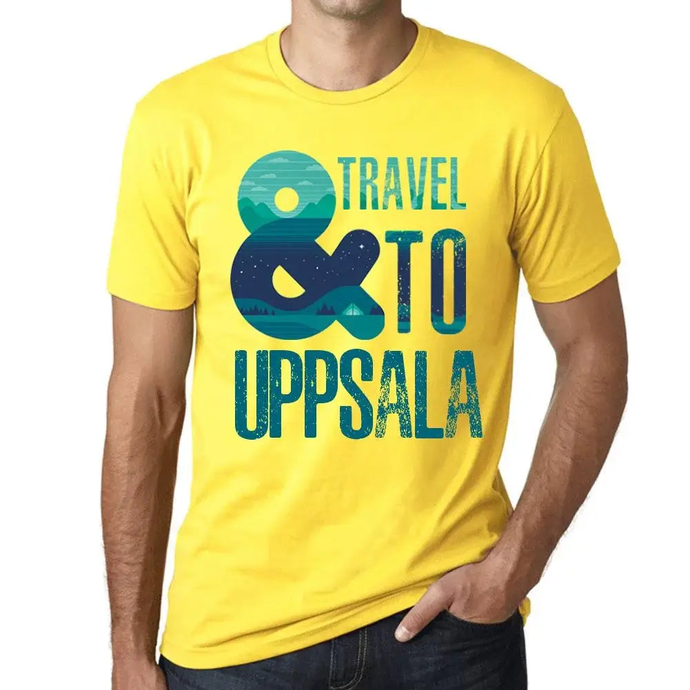 Men's Graphic T-Shirt And Travel To Uppsala Eco-Friendly Limited Edition Short Sleeve Tee-Shirt Vintage Birthday Gift Novelty