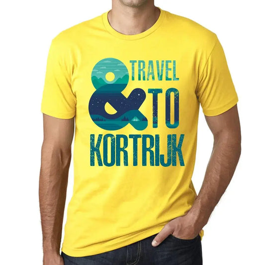 Men's Graphic T-Shirt And Travel To Kortrijk Eco-Friendly Limited Edition Short Sleeve Tee-Shirt Vintage Birthday Gift Novelty