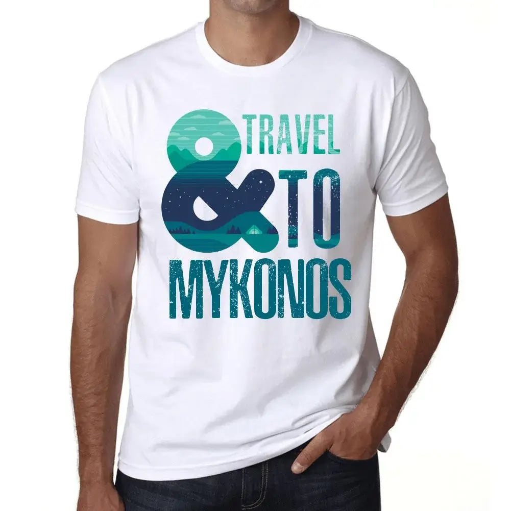 Men's Graphic T-Shirt And Travel To Mykonos Eco-Friendly Limited Edition Short Sleeve Tee-Shirt Vintage Birthday Gift Novelty