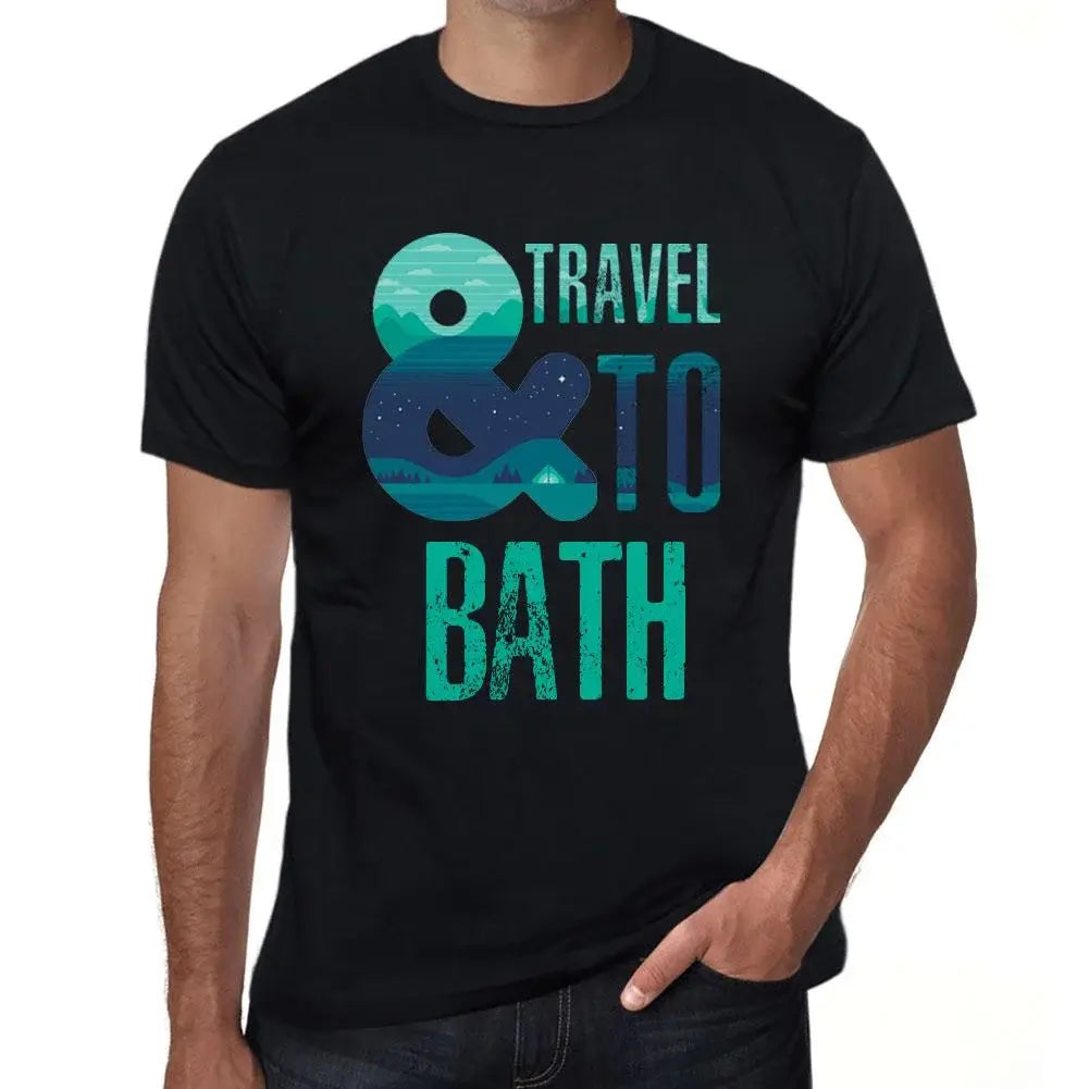 Men's Graphic T-Shirt And Travel To Bath Eco-Friendly Limited Edition Short Sleeve Tee-Shirt Vintage Birthday Gift Novelty