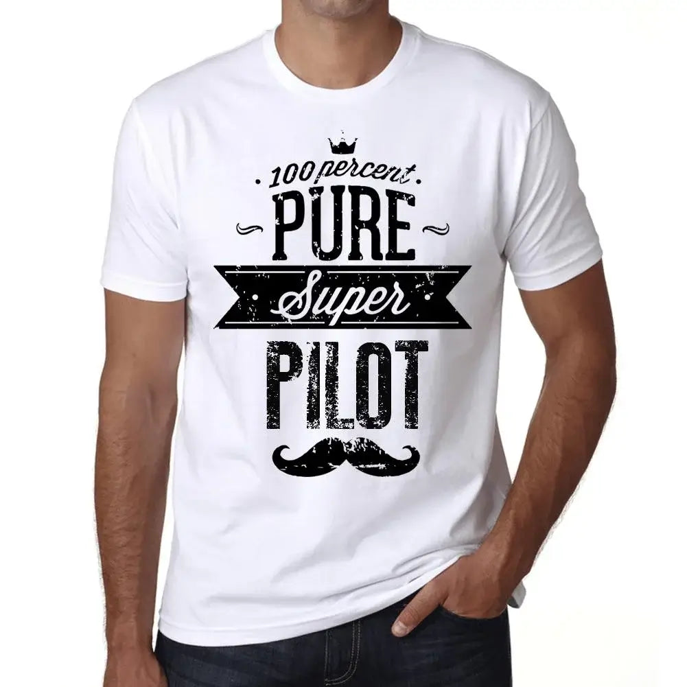 Men's Graphic T-Shirt 100% Pure Super Pilot Eco-Friendly Limited Edition Short Sleeve Tee-Shirt Vintage Birthday Gift Novelty