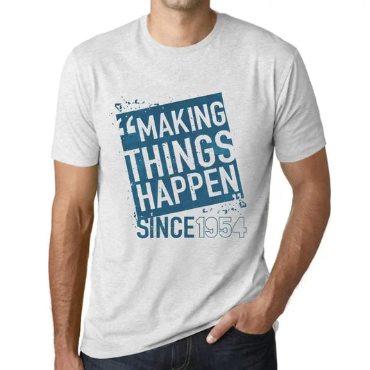 Men's Graphic T-Shirt Making Things Happen Since 1954 70th Birthday Anniversary 70 Year Old Gift 1954 Vintage Eco-Friendly Short Sleeve Novelty Tee