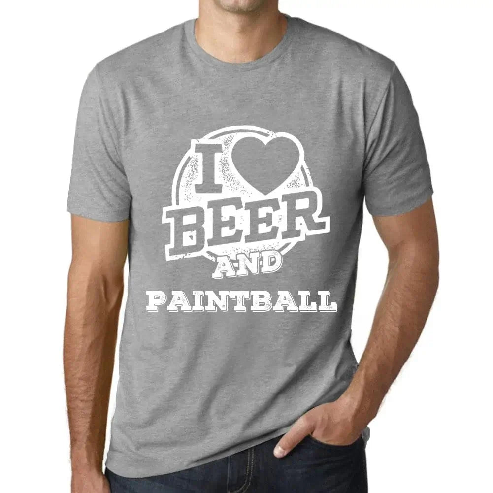 Men's Graphic T-Shirt I Love Beer And Paintball Eco-Friendly Limited Edition Short Sleeve Tee-Shirt Vintage Birthday Gift Novelty