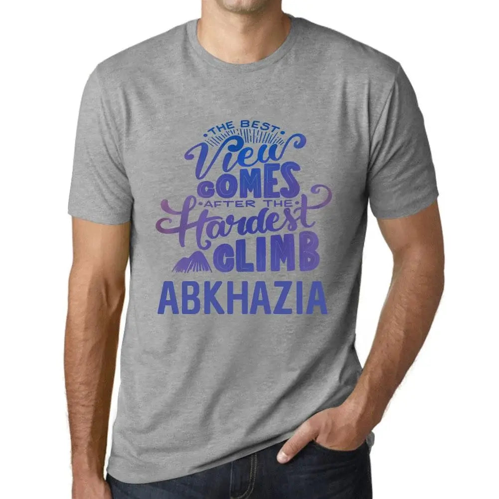 Men's Graphic T-Shirt The Best View Comes After Hardest Mountain Climb Abkhazia Eco-Friendly Limited Edition Short Sleeve Tee-Shirt Vintage Birthday Gift Novelty