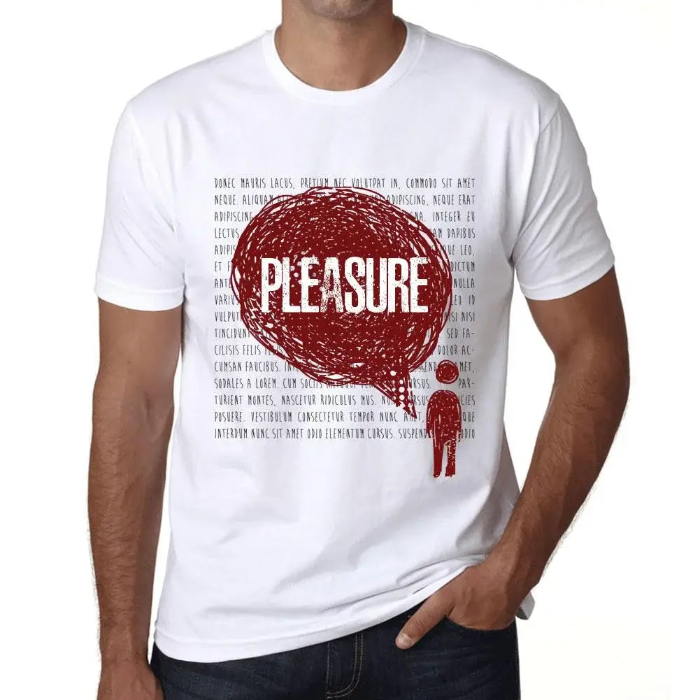 Men's Graphic T-Shirt Thoughts Pleasure Eco-Friendly Limited Edition Short Sleeve Tee-Shirt Vintage Birthday Gift Novelty