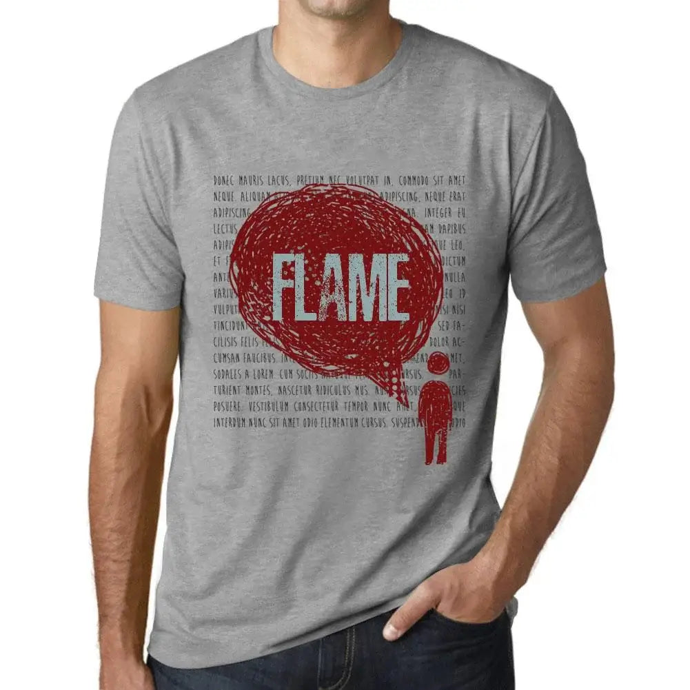 Men's Graphic T-Shirt Thoughts Flame Eco-Friendly Limited Edition Short Sleeve Tee-Shirt Vintage Birthday Gift Novelty