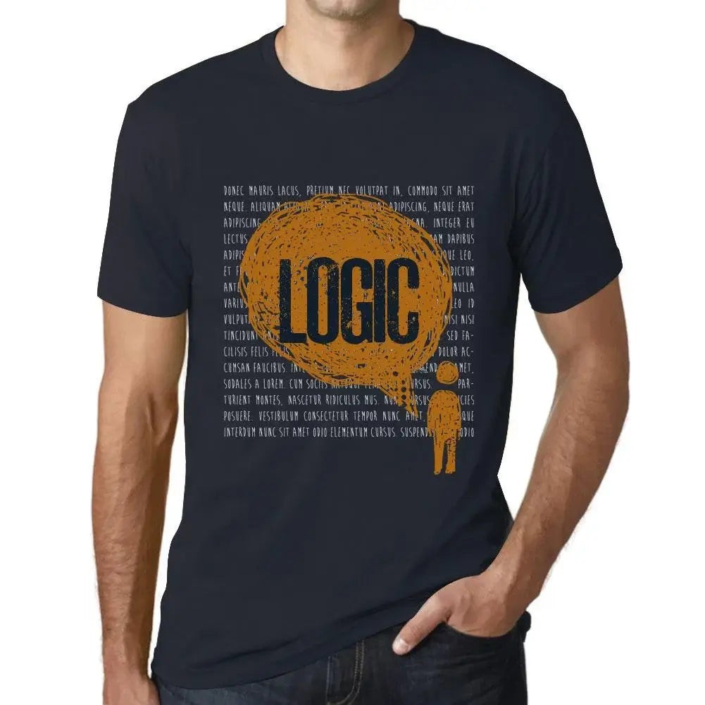 Men's Graphic T-Shirt Thoughts Logic Eco-Friendly Limited Edition Short Sleeve Tee-Shirt Vintage Birthday Gift Novelty