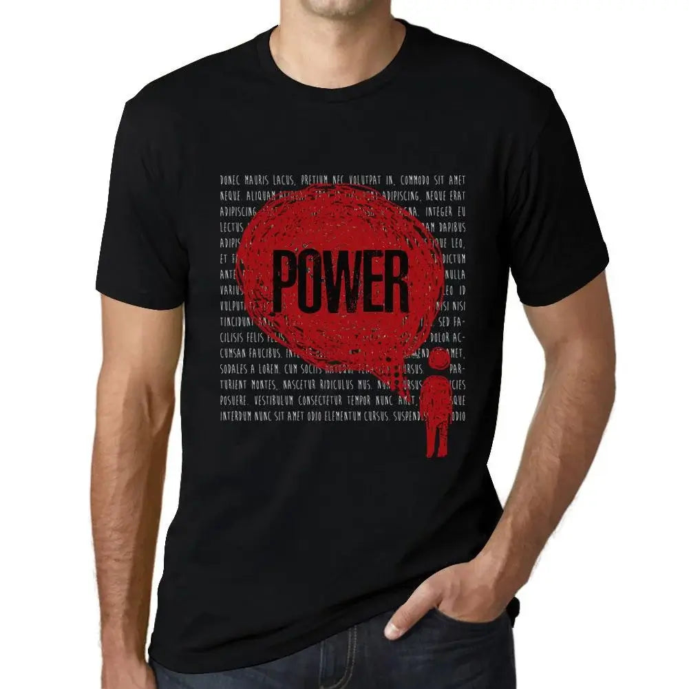 Men's Graphic T-Shirt Thoughts Power Eco-Friendly Limited Edition Short Sleeve Tee-Shirt Vintage Birthday Gift Novelty