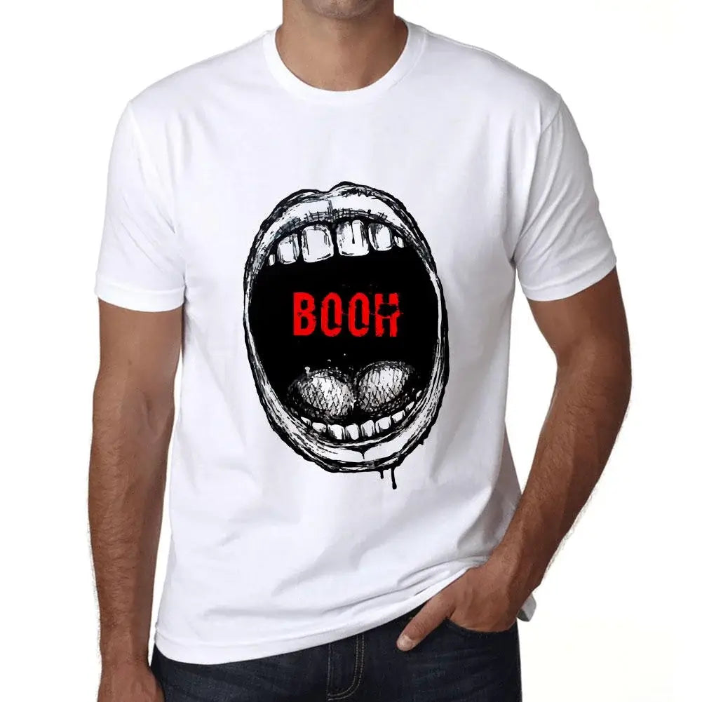 Men's Graphic T-Shirt Mouth Expressions Booh Eco-Friendly Limited Edition Short Sleeve Tee-Shirt Vintage Birthday Gift Novelty