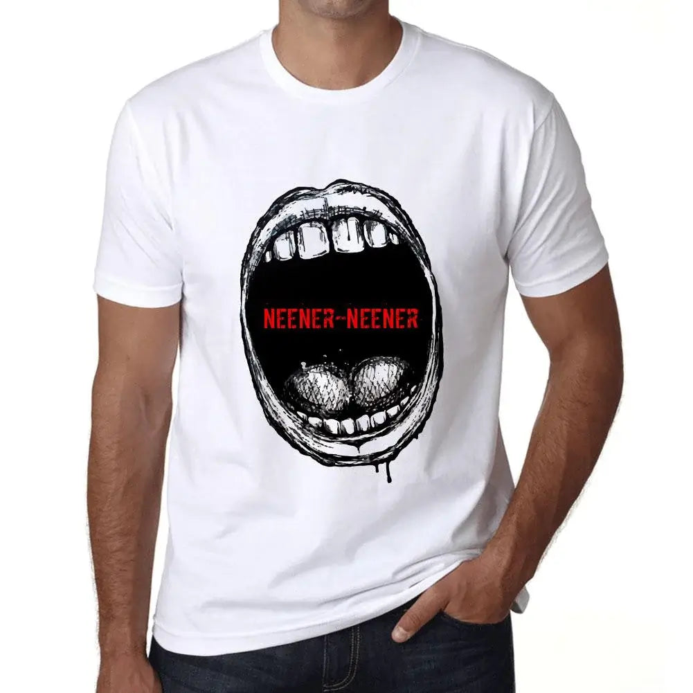 Men's Graphic T-Shirt Mouth Expressions Neener-Neener Eco-Friendly Limited Edition Short Sleeve Tee-Shirt Vintage Birthday Gift Novelty