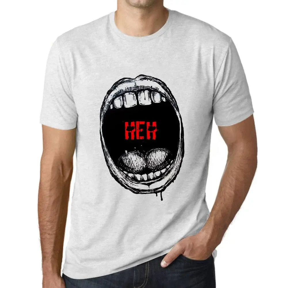 Men's Graphic T-Shirt Mouth Expressions Heh Eco-Friendly Limited Edition Short Sleeve Tee-Shirt Vintage Birthday Gift Novelty