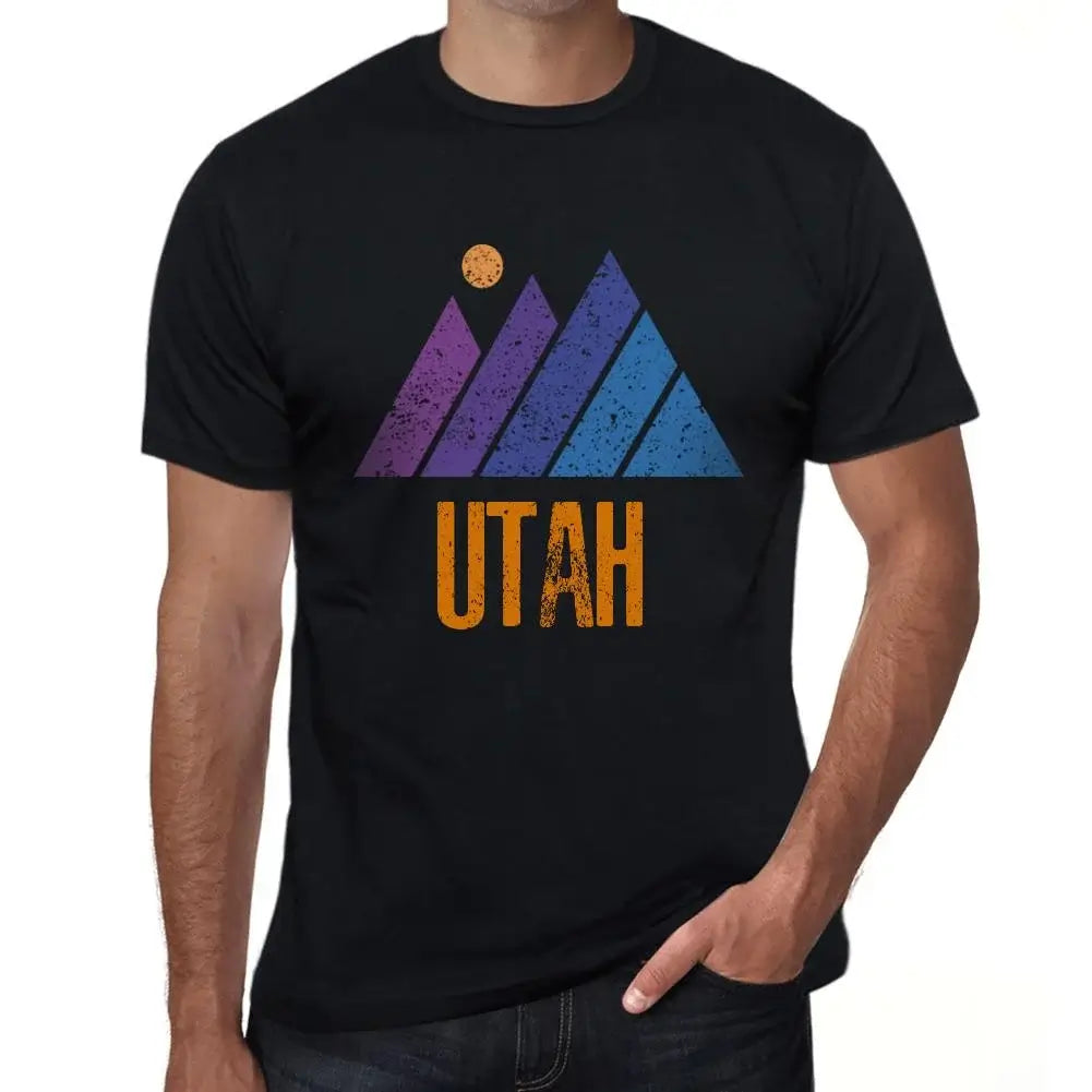 Men's Graphic T-Shirt Mountain Utah Eco-Friendly Limited Edition Short Sleeve Tee-Shirt Vintage Birthday Gift Novelty