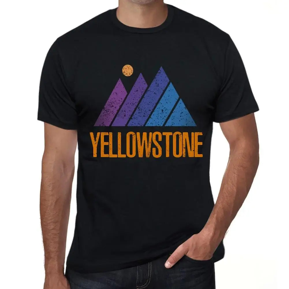 Men's Graphic T-Shirt Mountain Yellowstone Eco-Friendly Limited Edition Short Sleeve Tee-Shirt Vintage Birthday Gift Novelty