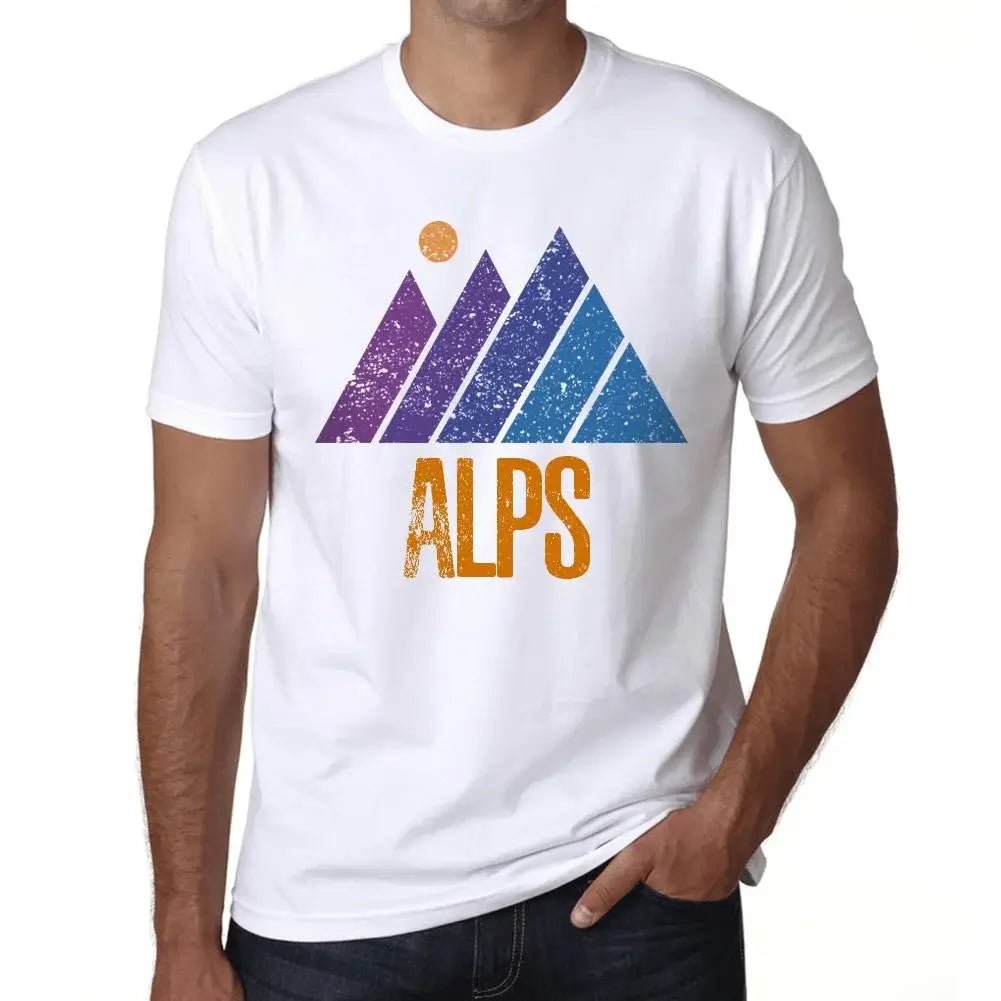 Men's Graphic T-Shirt Mountain Alps Eco-Friendly Limited Edition Short Sleeve Tee-Shirt Vintage Birthday Gift Novelty