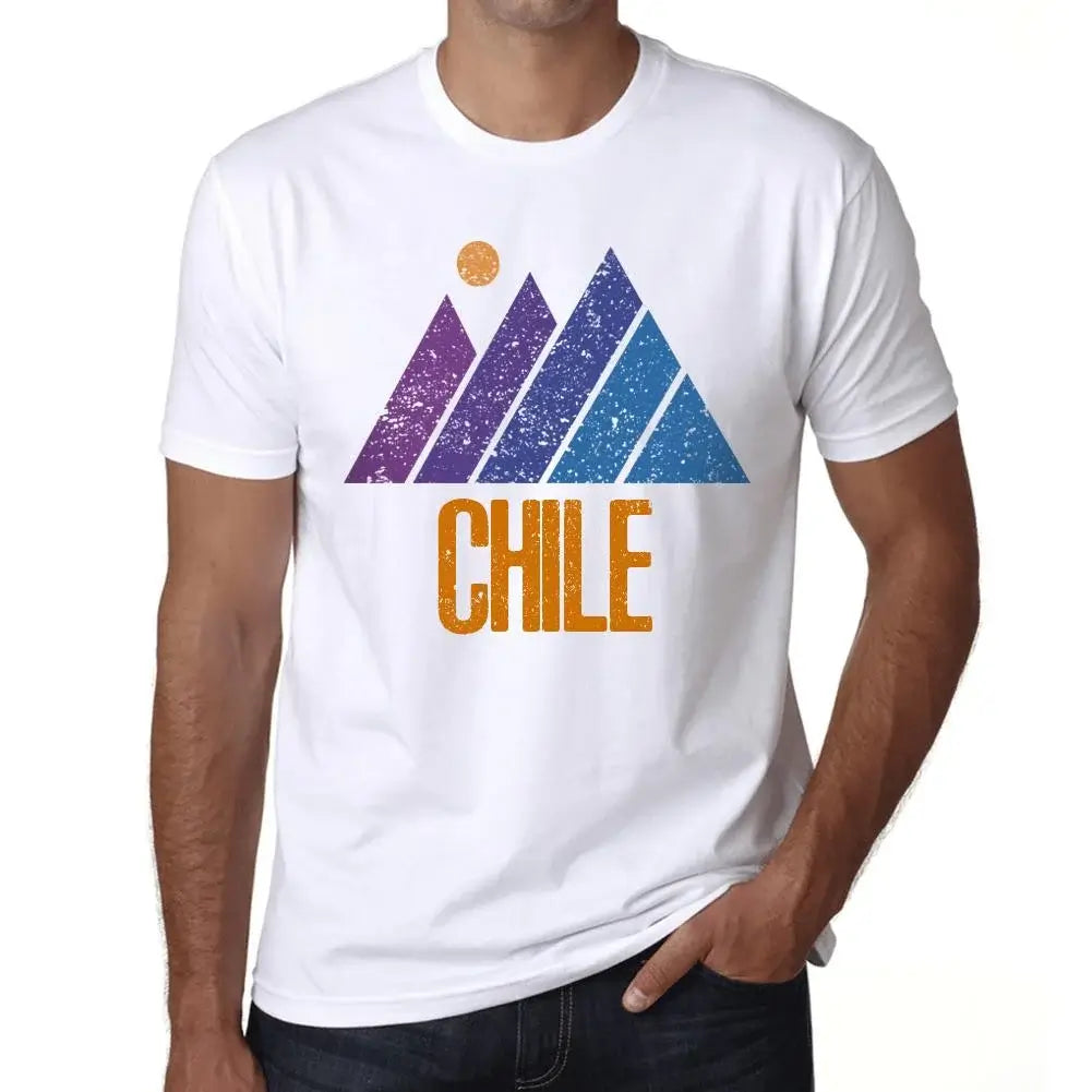 Men's Graphic T-Shirt Mountain Chile Eco-Friendly Limited Edition Short Sleeve Tee-Shirt Vintage Birthday Gift Novelty