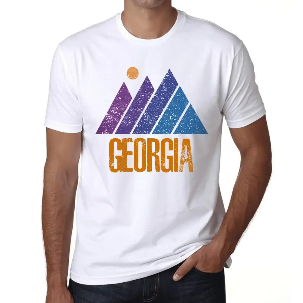 Men's Graphic T-Shirt Mountain Georgia Eco-Friendly Limited Edition Short Sleeve Tee-Shirt Vintage Birthday Gift Novelty