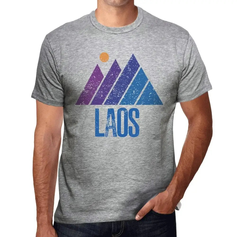 Men's Graphic T-Shirt Mountain Laos Eco-Friendly Limited Edition Short Sleeve Tee-Shirt Vintage Birthday Gift Novelty