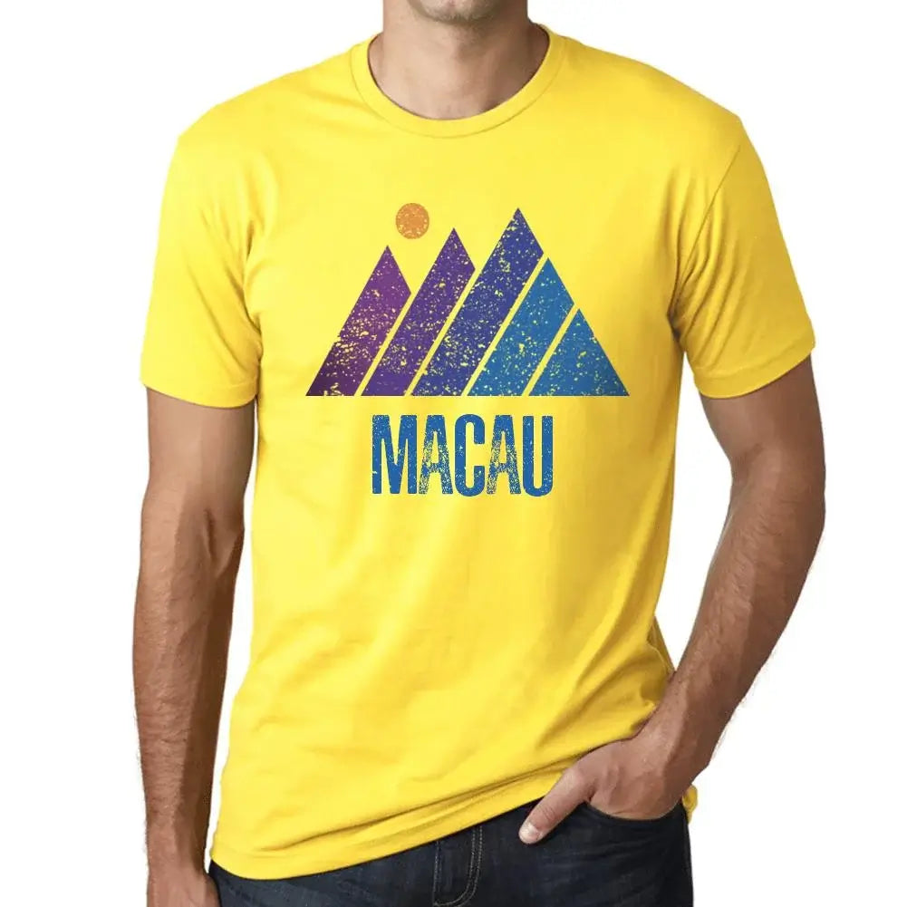 Men's Graphic T-Shirt Mountain Macau Eco-Friendly Limited Edition Short Sleeve Tee-Shirt Vintage Birthday Gift Novelty