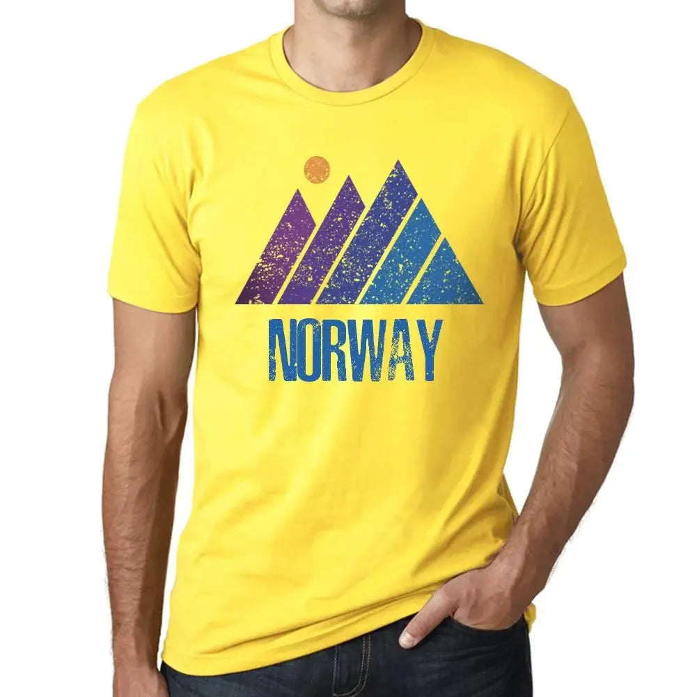 Men's Graphic T-Shirt Mountain Norway Eco-Friendly Limited Edition Short Sleeve Tee-Shirt Vintage Birthday Gift Novelty