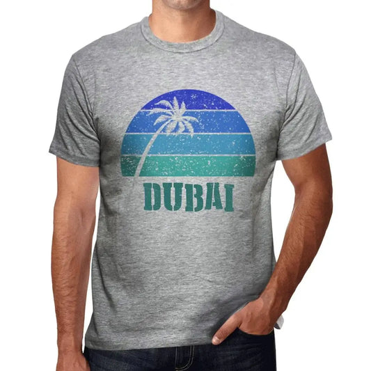 Men's Graphic T-Shirt Palm, Beach, Sunset In Dubai Eco-Friendly Limited Edition Short Sleeve Tee-Shirt Vintage Birthday Gift Novelty