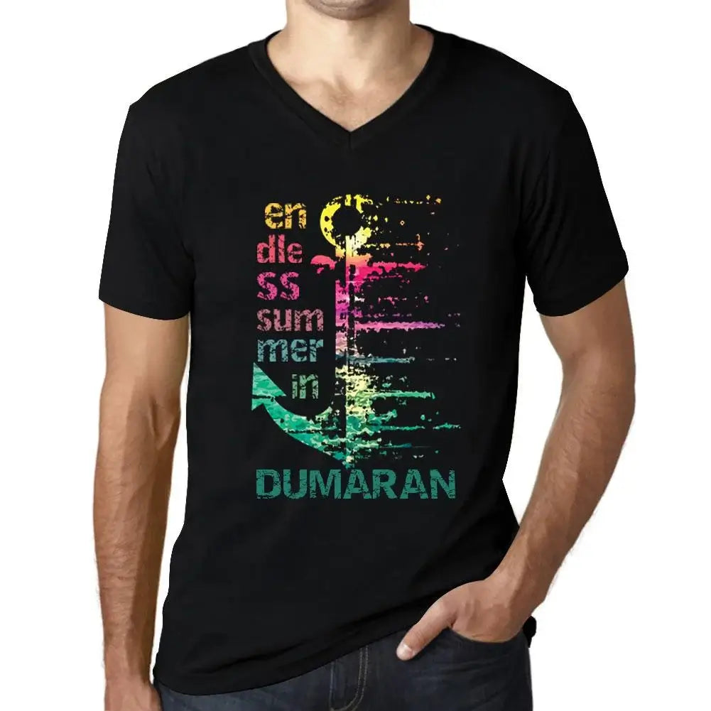 Men's Graphic T-Shirt V Neck Endless Summer In Dumaran Eco-Friendly Limited Edition Short Sleeve Tee-Shirt Vintage Birthday Gift Novelty