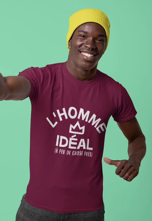 Homme T-Shirt Graphique Imprimé Vintage Tee l'homme IDÉal Bordeaux