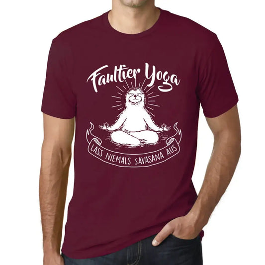 Men's Graphic T-Shirt Sloth Yoga – Faultier Yoga – Eco-Friendly Limited Edition Short Sleeve Tee-Shirt Vintage Birthday Gift Novelty