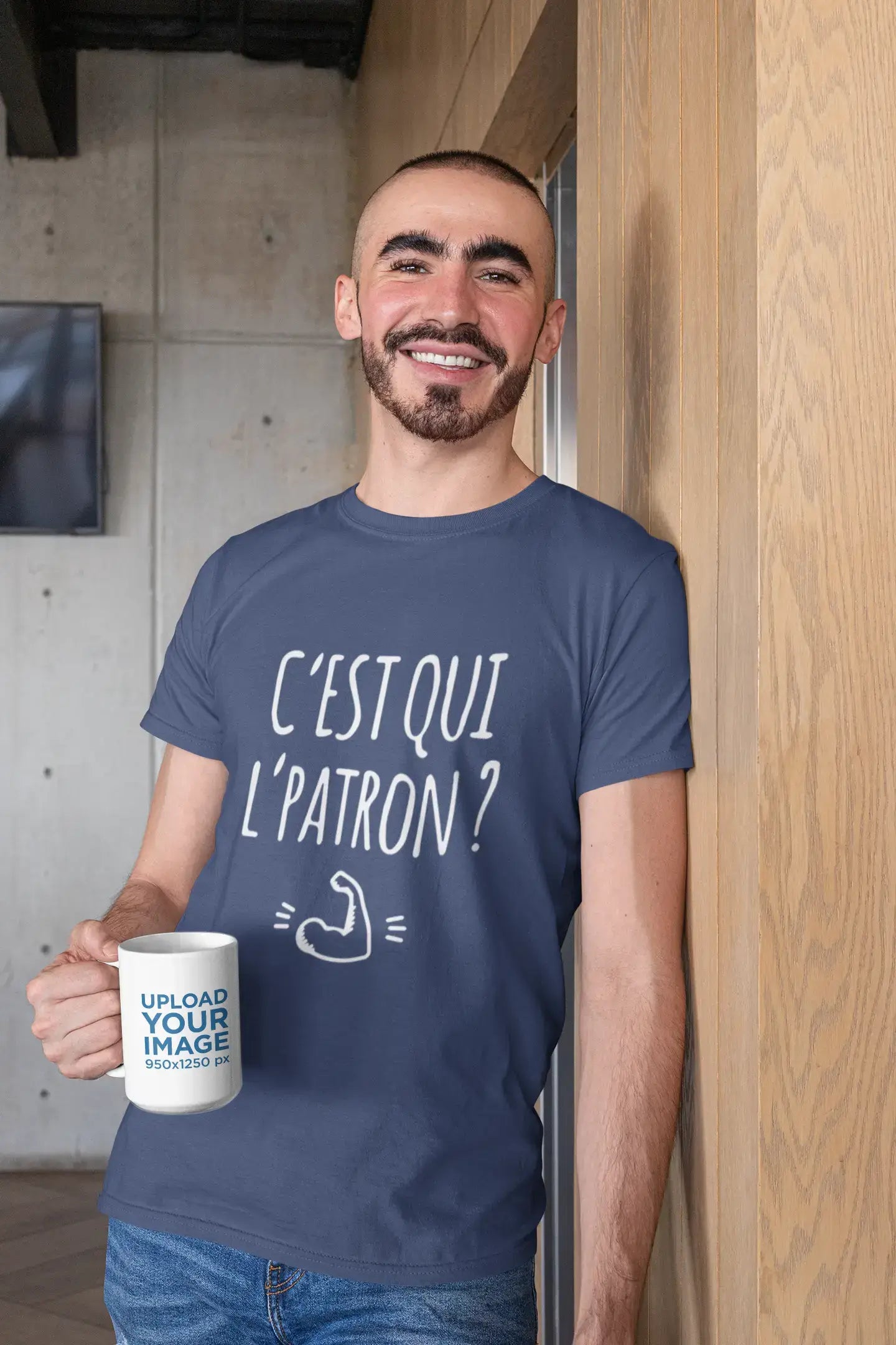 Ultrabasic - Homme Graphique C'est Qui l'Patron T-Shirt Blanc Lettre